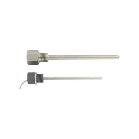 Dwyer Instruments Immersion temperature sensor, 6" insertion length, 10K NTC Type 2 Thermistor I2-15062
